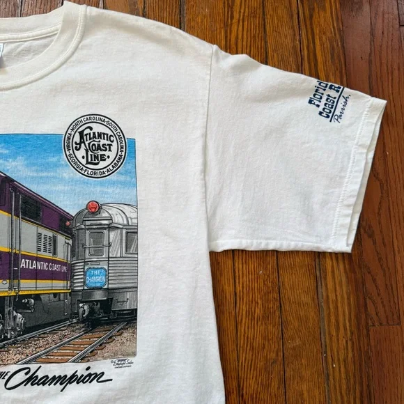1999 Atlantic Coast Line Vintage Train T-Shirt - Picture 5 of 11